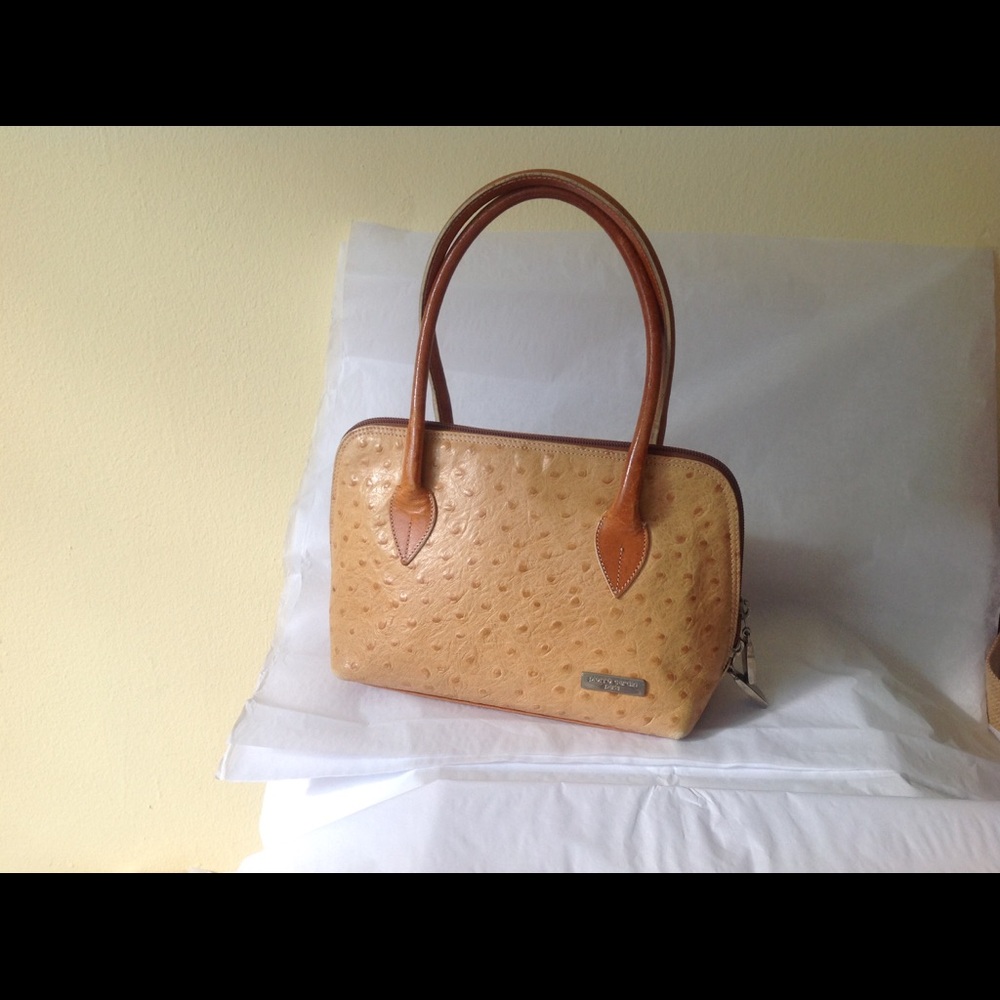 Pierre Cardin Paris Ostrich Leather Handbag.